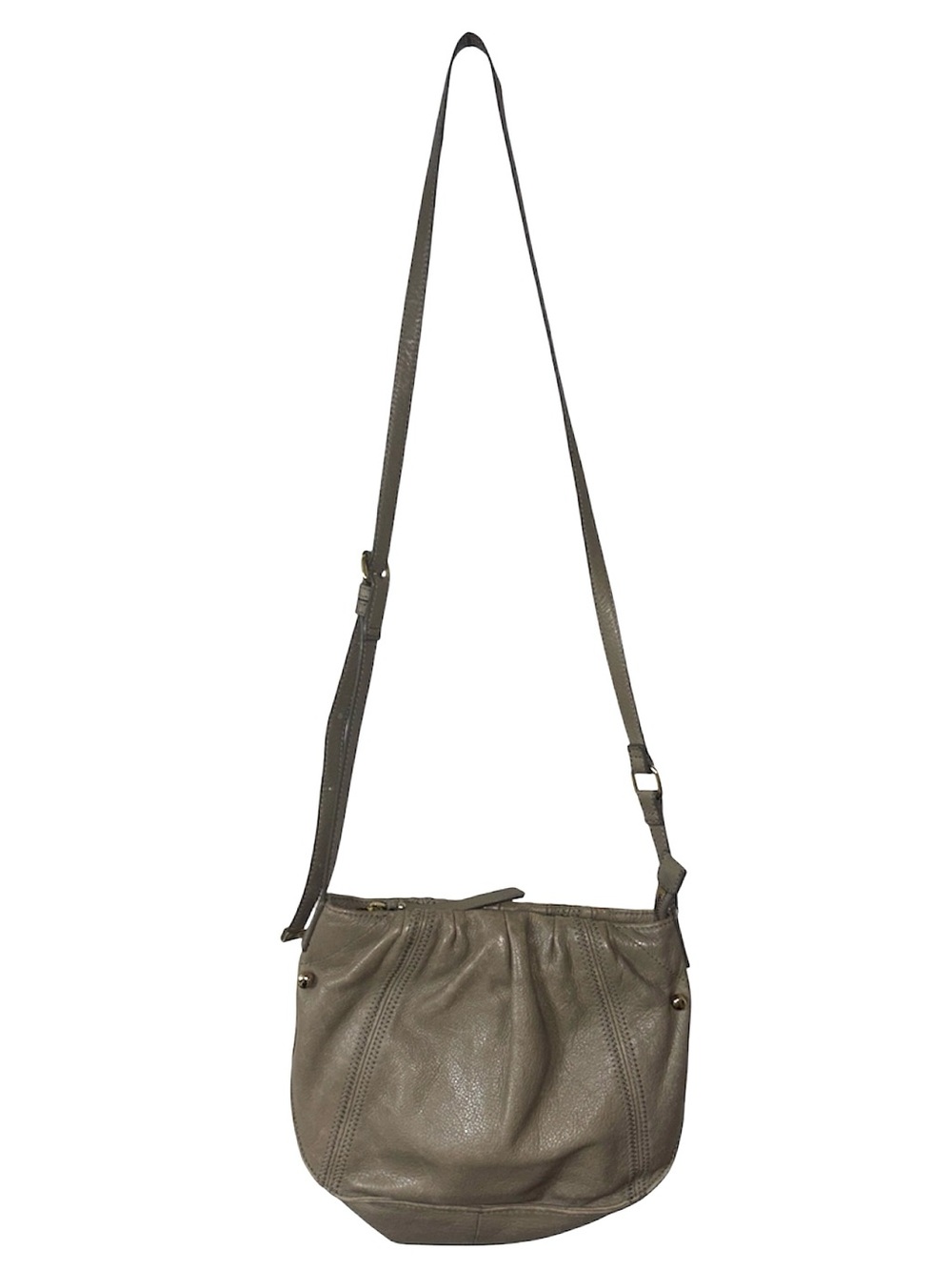 Perlina Tan Crossbody Handbag Genuine Leather Medium